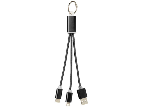 Кабель для зарядки «Metal» 3-в-1, Цвет черный