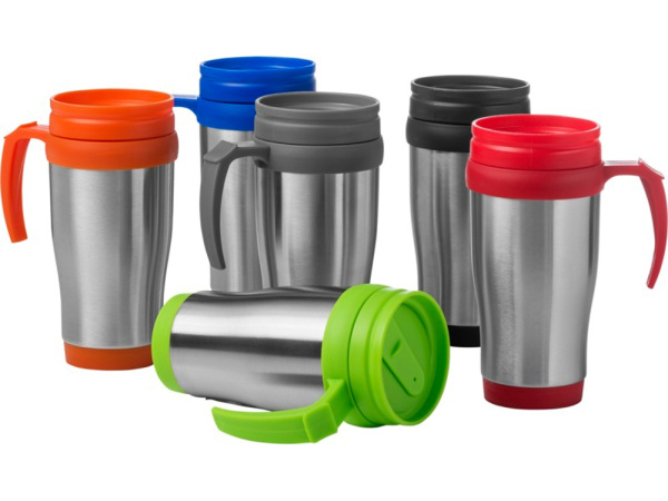 Термокружка «Sanibel», Цвет серебристый/синий