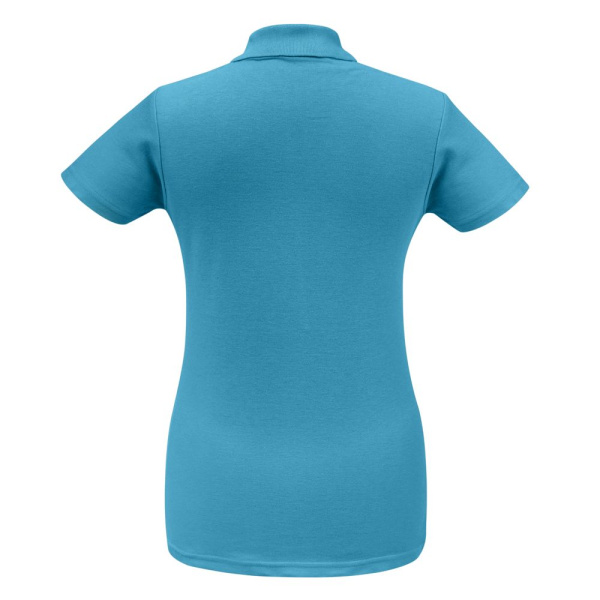 Рубашка поло женская ID.001 бирюзовая, XS–3XL