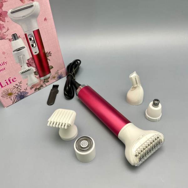 Женский набор для удаления волос 5 в 1 Portable Mini Shaver XD-3011 (триммер, эпилятор, бритва, уход за лицом)