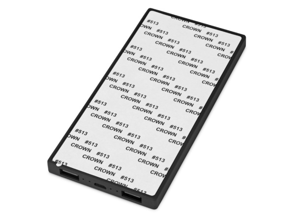 Внешний аккумулятор «Render» с закаленным стеклом, 5000 mAh, Цвет черный