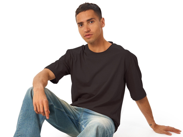 Футболка оверсайз «Liyon» унисекс, Размер XS-S, Цвет темно-серый