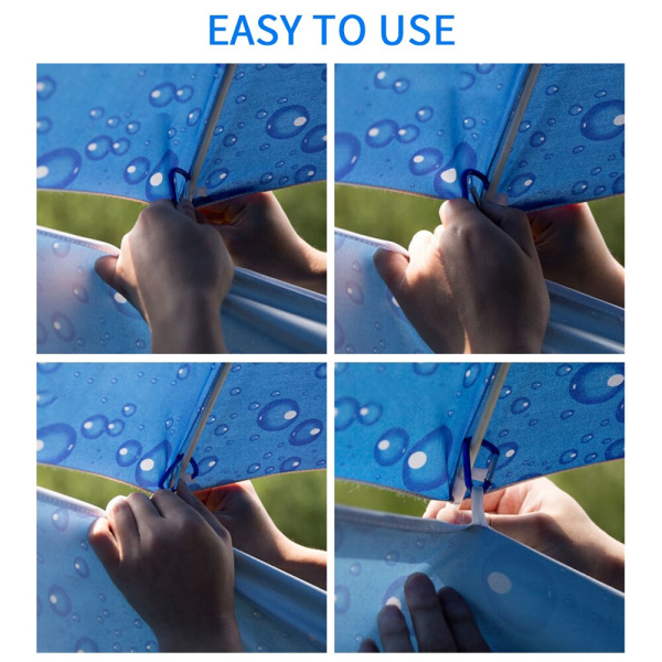 Рыболовный карповый зонт с тентом, синий / Пляжная палатка