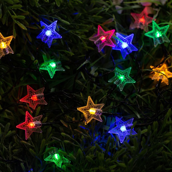 Гирлянда светодиодная "Звезда", 4 метра, с выбором цвета свечения