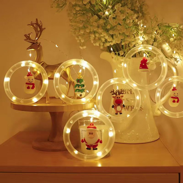 Гирлянда “Дед Мороз” 3 метра 10 шариков / Уютная, атмосферная и праздничная