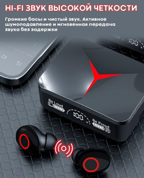 Беспроводные наушники M90pro TWS с уникальным раздвижным кейсом, Bluetooth 5.2
