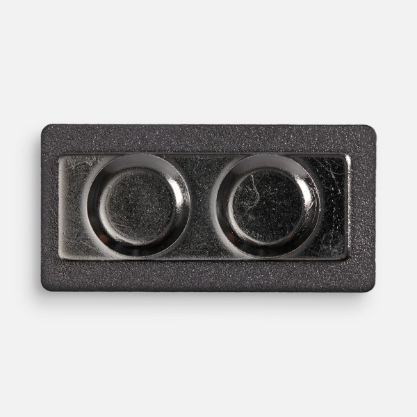 Значок Magnet Matto, серый металлик, 2x4 см
