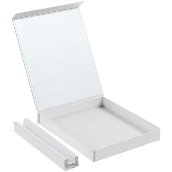 Коробка Shade под блокнот и ручку, белая, 17х14,2х2,1 см