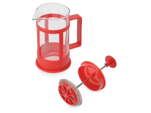 Френч-пресс «Savor», Цвет красный/прозрачный