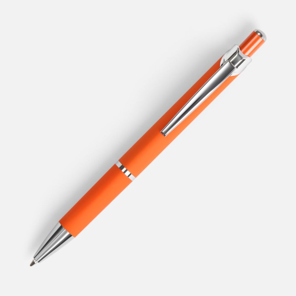 Ручка шариковая Chromos Soft Touch, оранжевая, 13,9х1,1 см