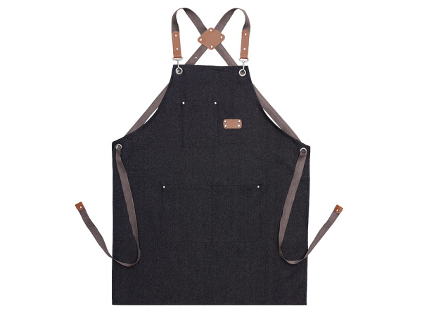 Джинсовый фартук с карманами «Fry», Цвет черный