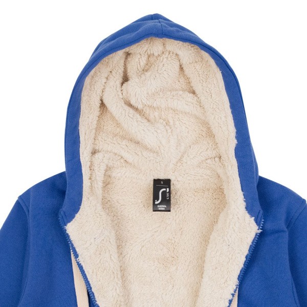 Толстовка унисекс на молнии Sherpa 280, ярко-синяя, XXS–XXL