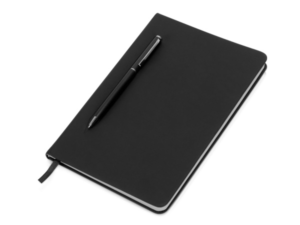 Блокнот А5 «Magnet» soft-touch с магнитным держателем для ручки, Размер A5, Цвет черный