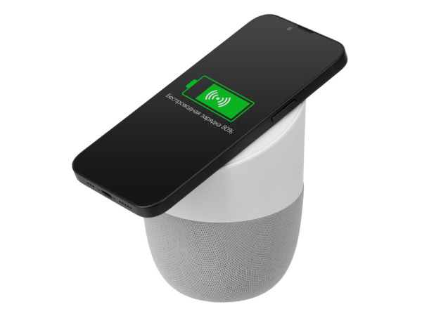 Портативная колонка TWS с беспроводной зарядкой «Shuttle», 5 Вт, Цвет белый