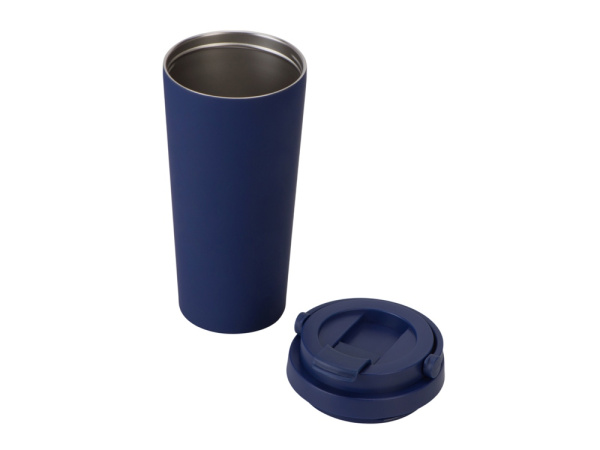 Вакуумная термокружка «Grant», soft-touch, тубус, Цвет темно-синий