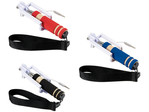 Мини селфи палка, Цвет ярко-синий/белый/черный/серебристый/бежевый