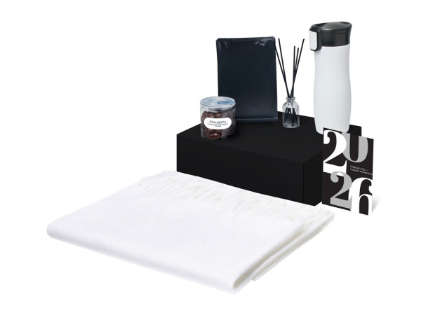 Подарочный набор «Re:Harmony» с палантином и термокружкой, Цвет белый