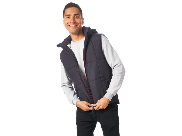 Жилет "Vigour" мужской, Размер 2XL, Цвет черный/стальной
