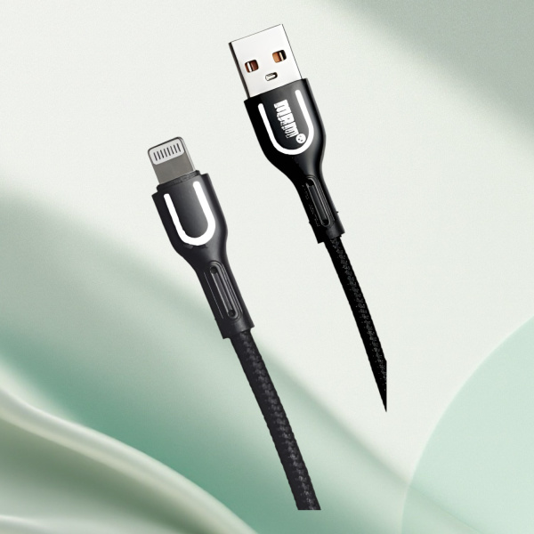 Кабель USB MRM MR31i USB-Lightning, длина 1000мм, ток 3.1А, черный / Премиум-дизайн и высокая производительность