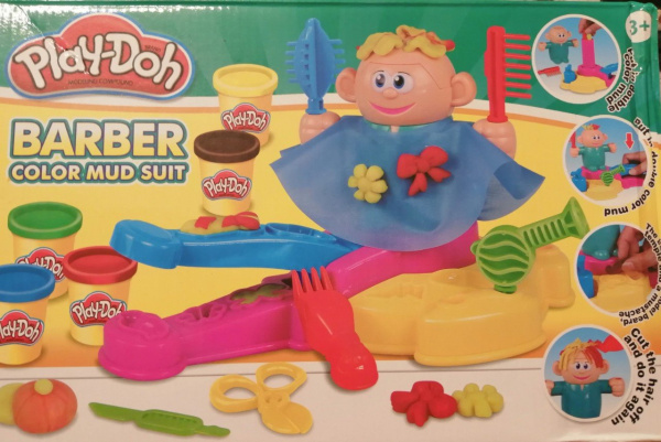 Набор для лепки Play-Doh мягкий пластилин «Парикмахер» (НОВИНКА - ОСЕНЬ 2019) Barber Color Mud Suit