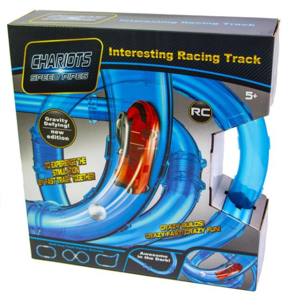 Гоночный трек в трубе Interesting Racing Track Chariots speed pipes TWHR-1 27 деталей