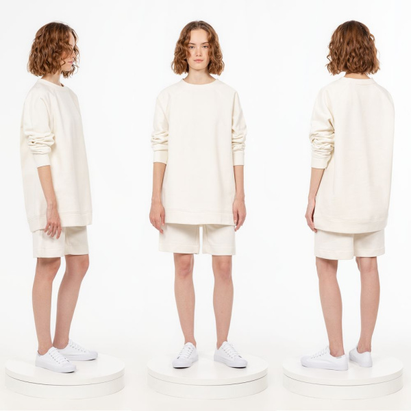 Свитшот унисекс S1, молочно-белый, XS–XXL