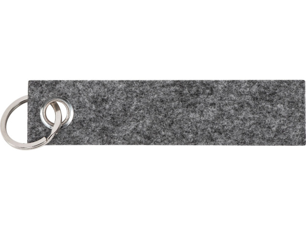 Брелок «Felt» из RPET-фетра, Цвет серый