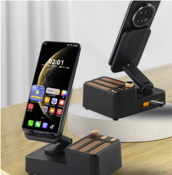 Настольный держатель для телефона F115 WIRELESS 3 в 1 с Bluetooth-динамиком