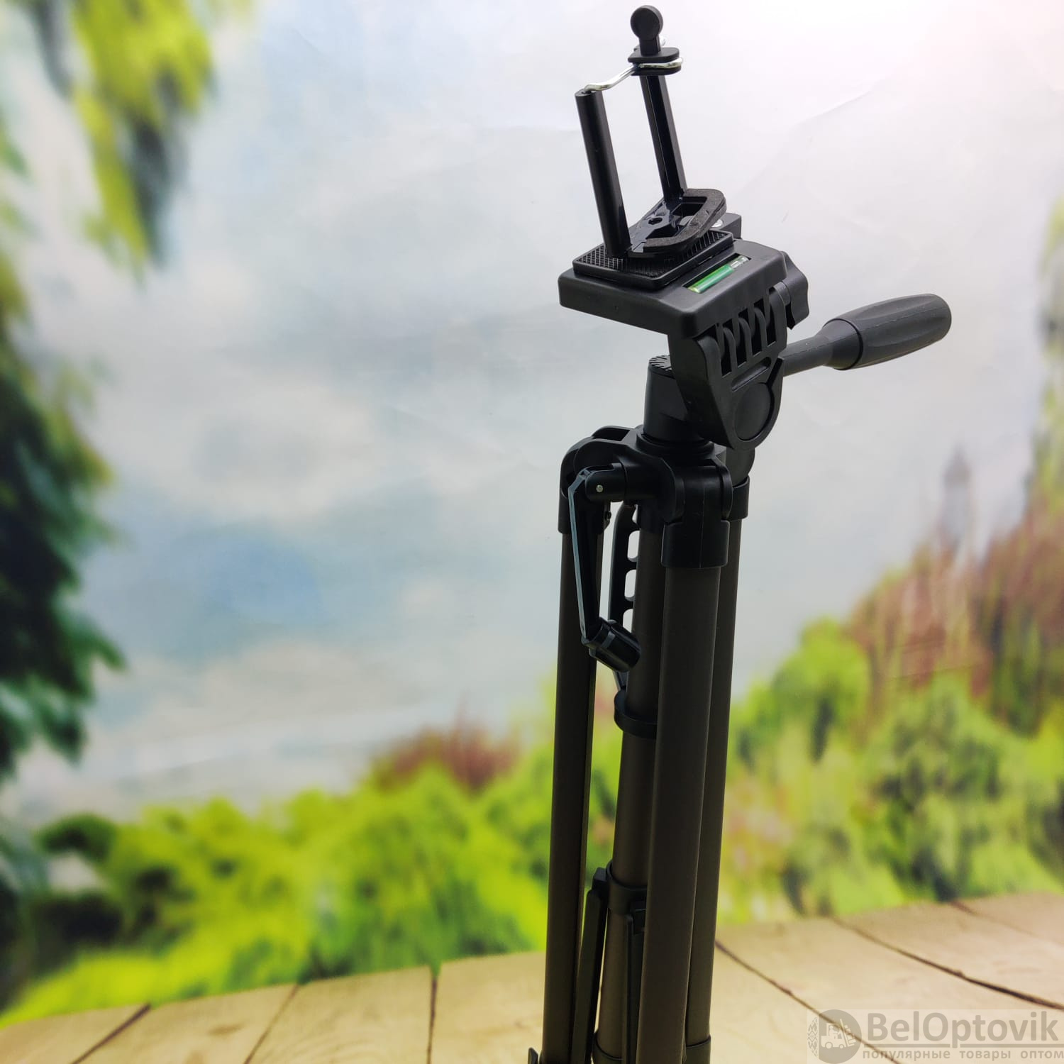 Штатив для камеры и телефона Tripod 3366 (52-140 см) с непромокаемым чехлом  Чёрный (арт: ak-6929) от 1 ₽ рублей оптом в Москве