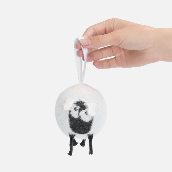 Вязаный шарик Sheeply, белый, диаметр 9 см
