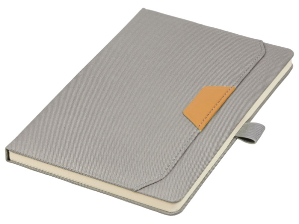 Блокнот А5 из RPET «Harvey», Цвет серый