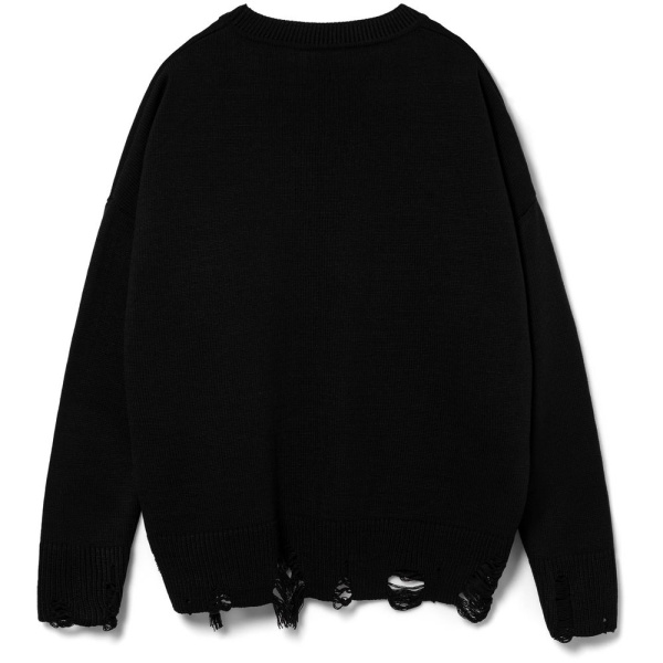 Джемпер оверсайз унисекс Grunge, черный, S/M, L/XL