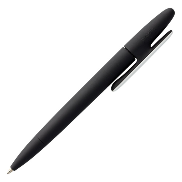 Ручка шариковая Prodir DS5 TRR-P Soft Touch, черная с белым, 14,4х1,1 см