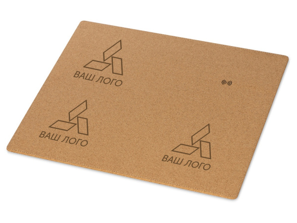 Пробковый коврик для рабочего места с беспроводной зарядкой «Querсus», Цвет натуральный
