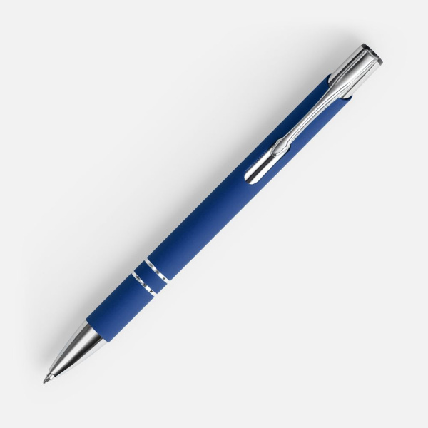 Ручка шариковая Keskus Soft Touch, ярко-синяя, 13,7х0,8 см