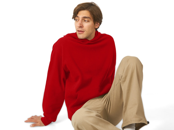 Толстовка с капюшоном оверсайз «Berlin» унисекс, Размер XS-S, Цвет красный