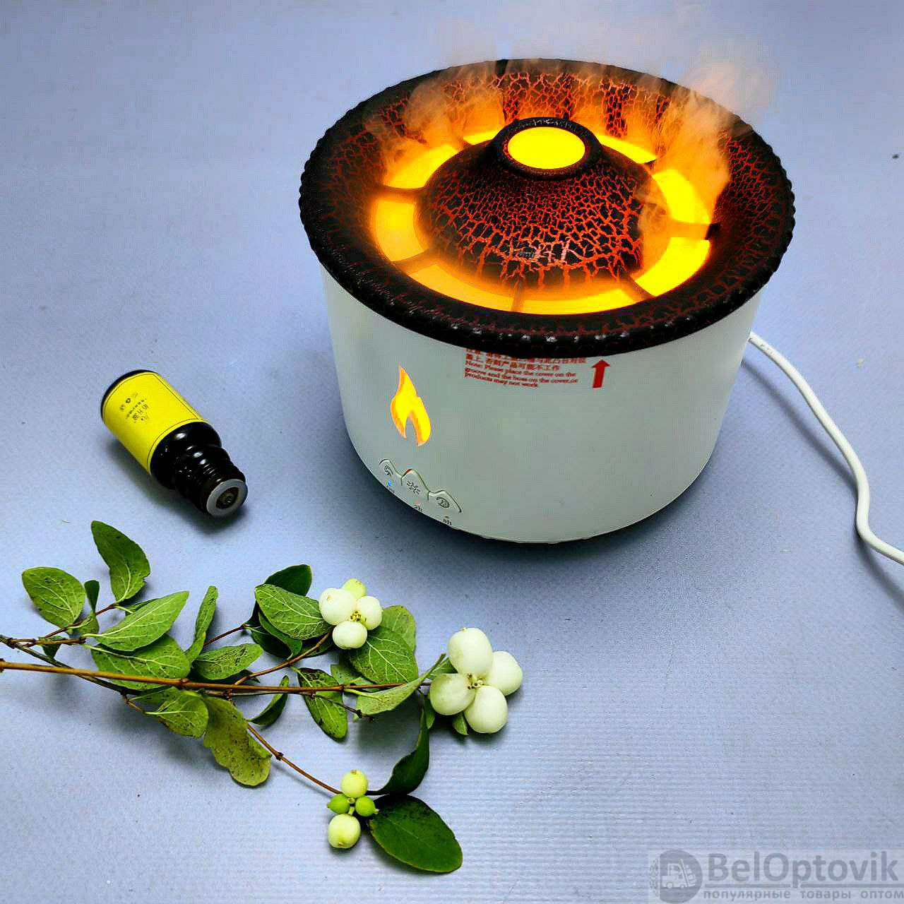 Увлажнитель воздуха (аромадиффузор) Volcano Aroma Diffuser J-V19 с пультом  ДУ, 360 ml (режимы вулкан/пламя, таймер 2 ч, 8ч) (арт: uv-13365) от  1 050 ₽ рублей оптом в Москве