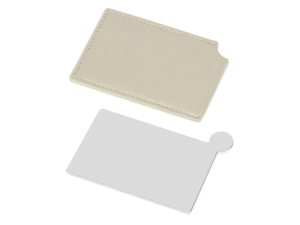 Зеркало в чехле «Style», Цвет серебристый, бежевый