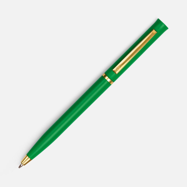 Ручка шариковая Euro Gold, зеленая, 13,3х0,8