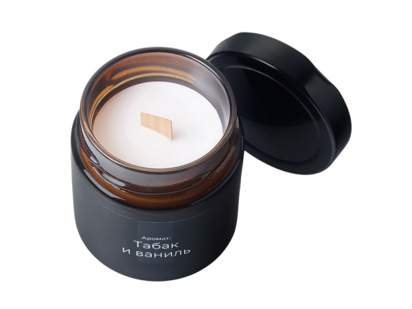 Свеча ароматическая «Noella», табак и ваниль , Цвет коричневый