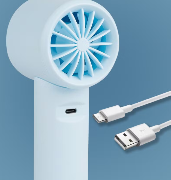 Портативный мини вентилятор для улицы, 5 скоростей, цифровой дисплей, USB-зарядка