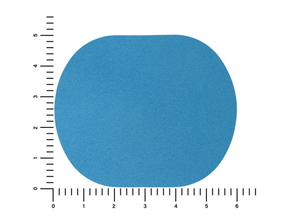 Патч «Овал», nubuk, Цвет голубой