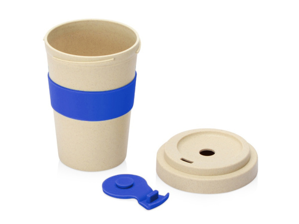 Стакан из пшеничного волокна «Flava», Цвет бежевый/синий