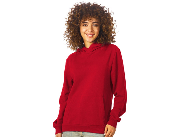 Толстовка с капюшоном «Monaco» унисекс, Размер XS, Цвет красный