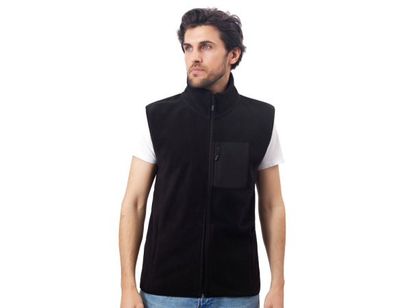 Жилет флисовый «Trondheim» унисекс, Размер XL, Цвет черный