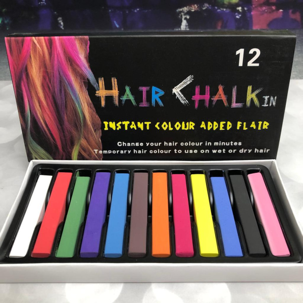 Набор мелков для волос HAIR CHALK in 12 шт