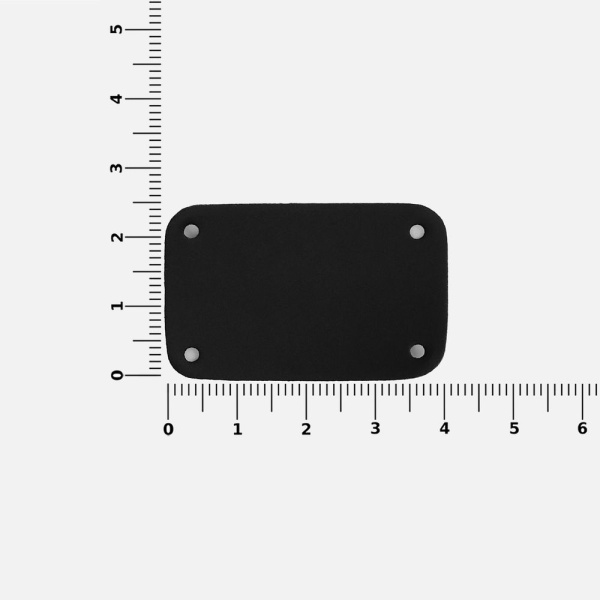 Лейбл Etha Soft Touch, S, черный, 2,5х4 см