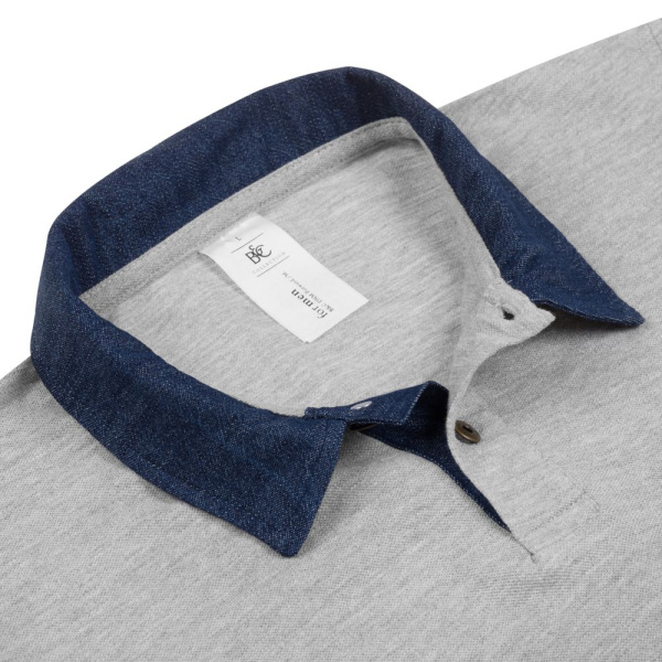 Рубашка поло мужская DNM Forward серый меланж, S–XXL