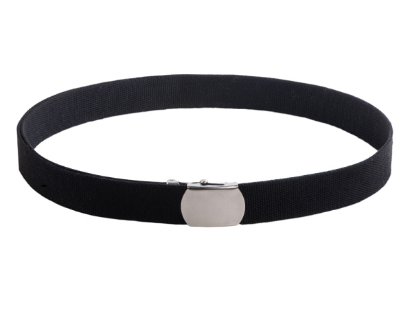 Ремень Canvas текстильный с металлической пряжкой, Цвет черный
