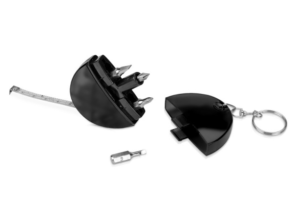 Брелок-рулетка «Кристалл», 1м, Размер 1м, Цвет черный